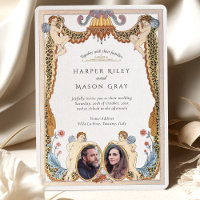 Unique Leopard Print Cherub Photo Wedding