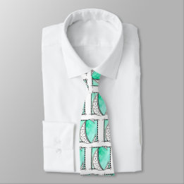 Unique Letter C Initial Teal Tie