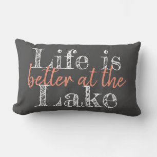 unique LIFE IS BETTER AT THE LAKE Lumbar Cushion