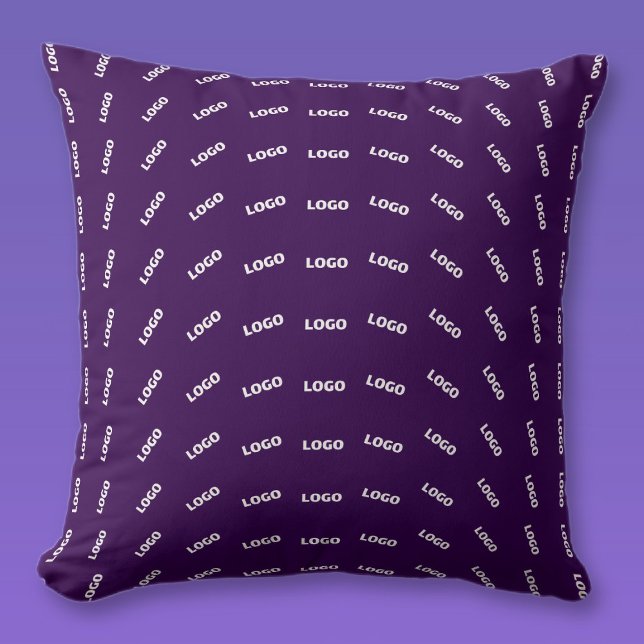 Unique Logo or Any Uploaded Image Pattern | Purple Cushion (Creator Uploaded)