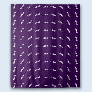 Unique Logo or Any Uploaded Image Pattern   Purple Tapestry