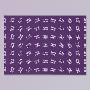 Unique Logo or Any Uploaded Image Pattern   Purple Tissue Paper
