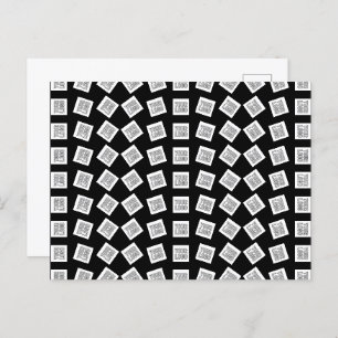 Unique Logo or Image Pattern   Black (editable) Postcard