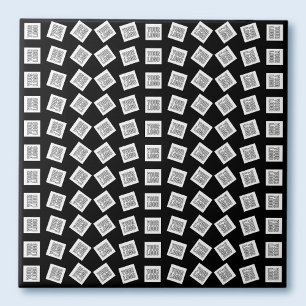 Unique Logo or Image Pattern   Black (editable) Tile
