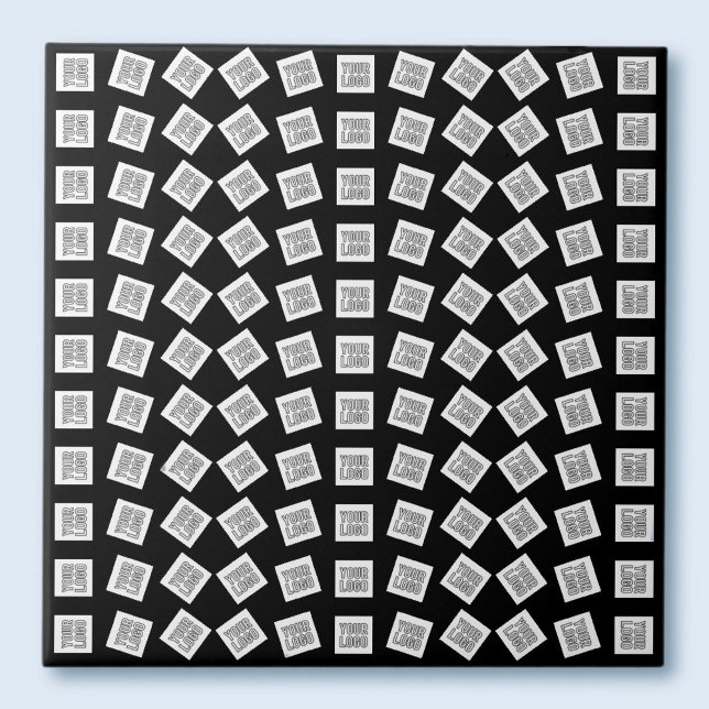 Unique Logo or Image Pattern | Black (editable) Tile (Creator Uploaded)