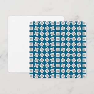 Unique Logo or Image Pattern   Blue (editable) Card