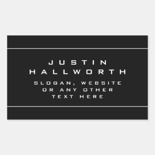 Unique Looking Black & White Rectangular Sticker