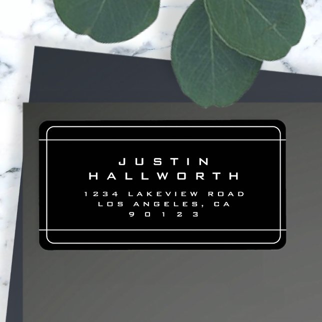 Unique Looking Black & White Return Address Label (Creator Uploaded)