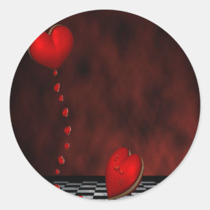 Unique Love Checked Design Stickers