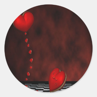 Unique Love Checked Design Stickers