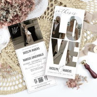 Unique Love Photo Typography Modern 4x9 Wedding