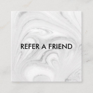 Unique Luxury Silver Glitter Salon Referral Card