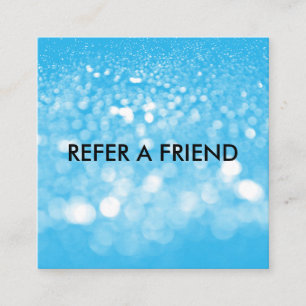 Unique Luxury Silver Glitter Salon Referral Card