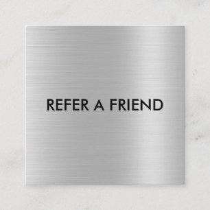 Unique Luxury Silver Glitter Salon Referral Card