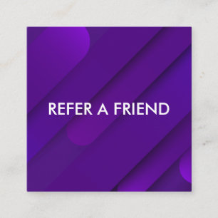 Unique Luxury Silver Glitter Salon Referral Card