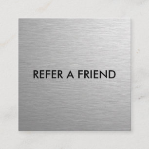 Unique Luxury Silver Glitter Salon Referral Card