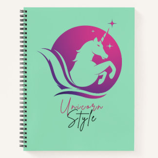 Unique magical unicorn style notebook 