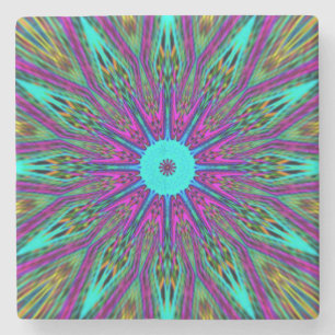 unique mandala stone coaster