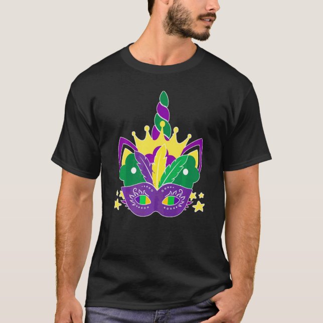 Unique Mardi Gras Festival Mask Tee Cute Mardi Gra (Front)