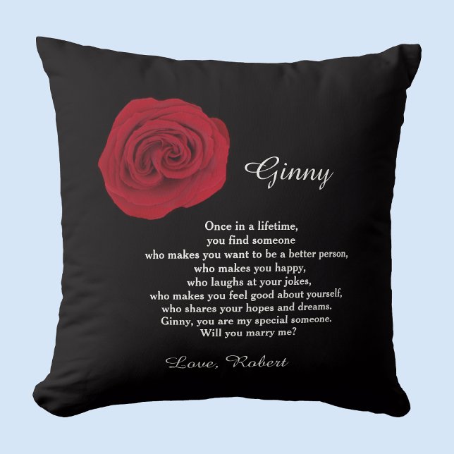 Unique Marriage Proposal Will You Marry Me Pillow (Creator Uploaded)