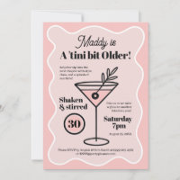 Unique Martini Party Invitation 30th