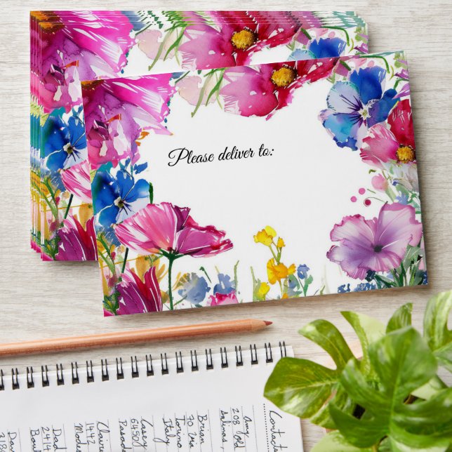 Unique 🌻💗🌹 Meadow Blooms Collection Envelope (Stacked)