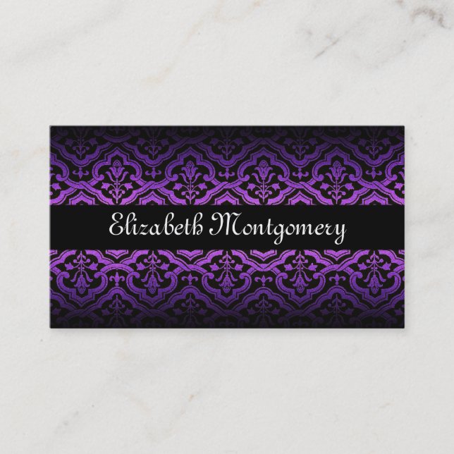 Unique Mediaeval Damask Professional Business Card (Front)
