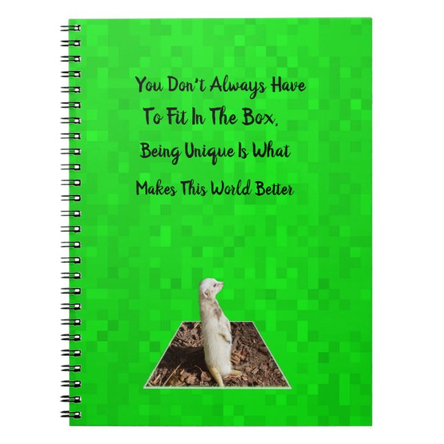 Unique Meerkat Makes This World Better, Notebook (Front)