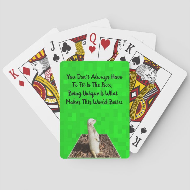 Unique Meerkat Makes This World Better, Playing Cards (Back)