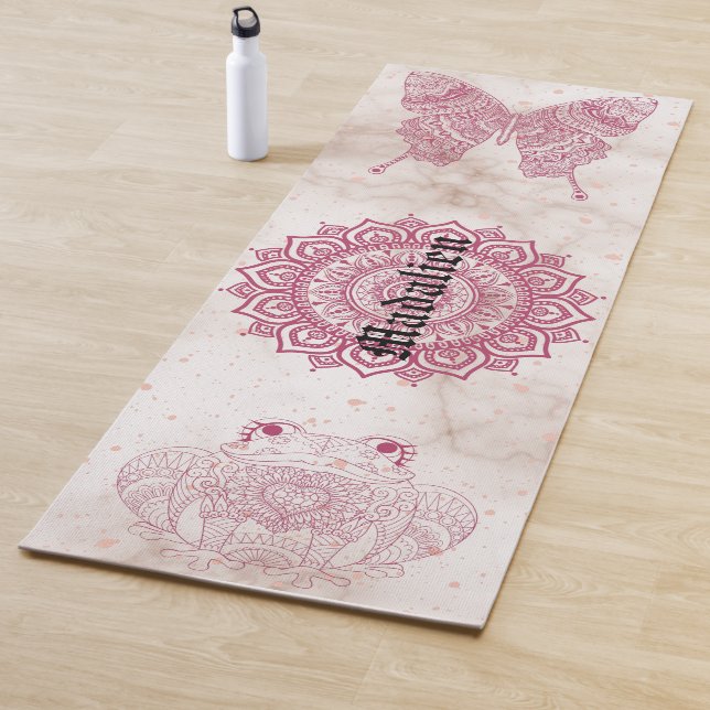 Unique megical meditation pattern Mandala Monogram Yoga Mat (In Situ)