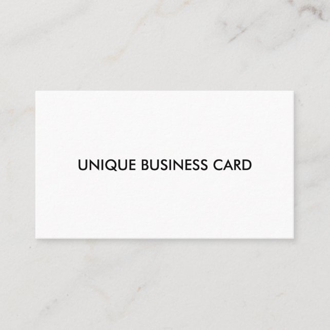 Unique memorable business card (Front)