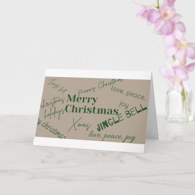 Unique Merry Christmas Card (Orchid)