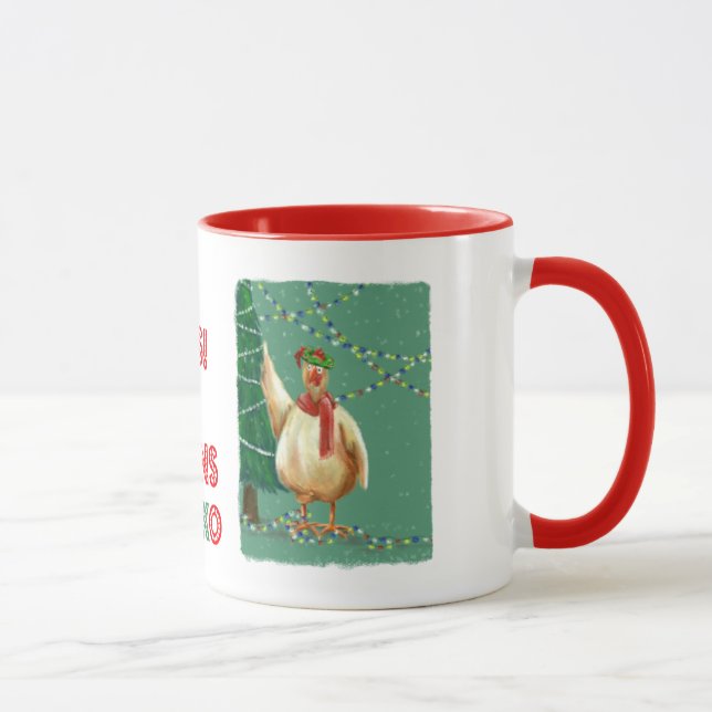 Unique : Merry Christmas - From The Chickens! Mug (Right)