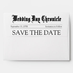 Unique Minimalist Customisable Script Wedding Mail Envelope