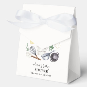 Unique Minimalist Modern Little Chef Baby Shower  Favour Box