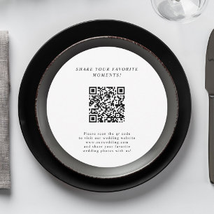 Unique Minimalist Wedding QR Code Enclosure Card