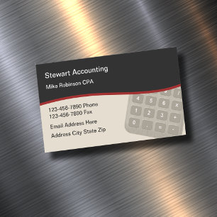 Unique Modern Accountant Magnetic Business Card