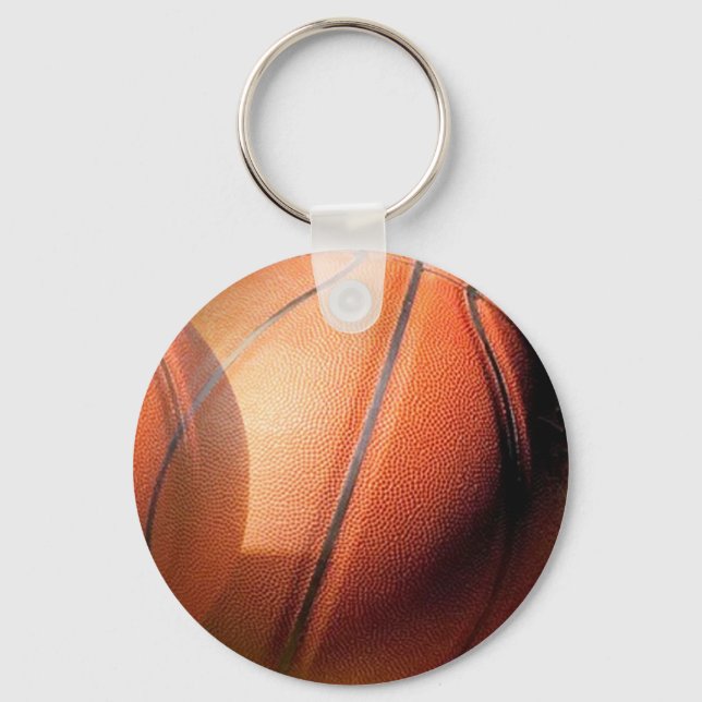Unique Modern Basketball Artwork Keychain (Front)
