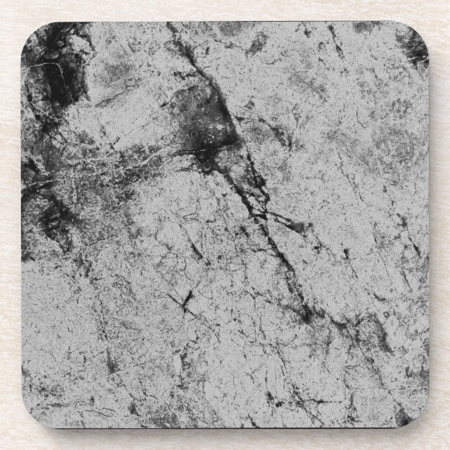 Unique Modern Black Grey Abstract Artwork Coaster (Front)