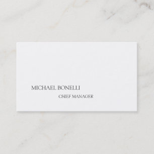 Unique Modern Black & White Minimalist Business Card