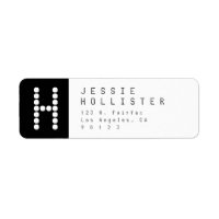 Unique Modern | Black & White Return Address