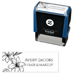 Unique Modern Boho Floral Self-inking Stamp