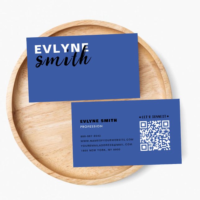 Unique modern Bold Typography QR CODE website Business Card (Creator Uploaded)