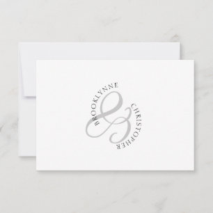 Unique Modern Couple's Name Curved Type Card
