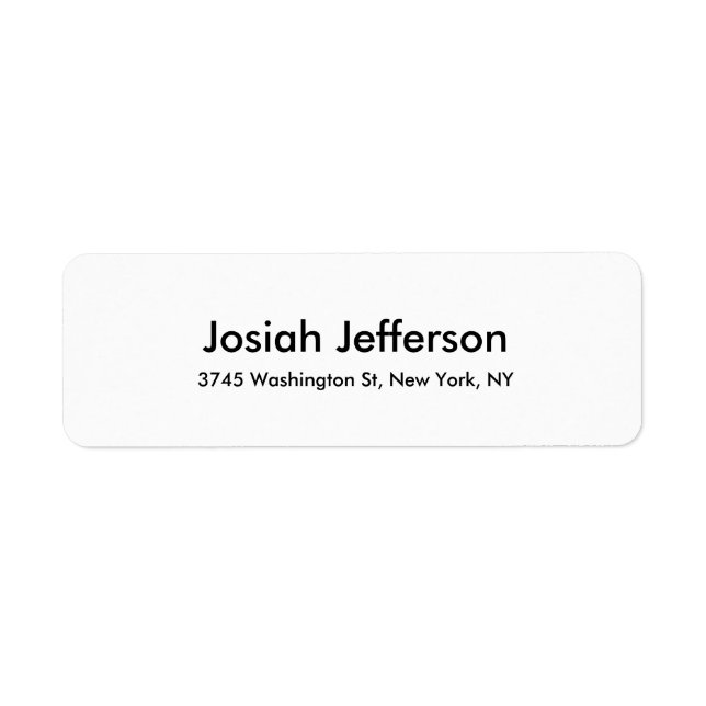 Unique Modern Creative Plain Black & White (Front)