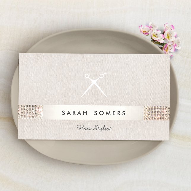 Unique Modern Hair Stylist Scissors  Business Card (Creator Uploaded)