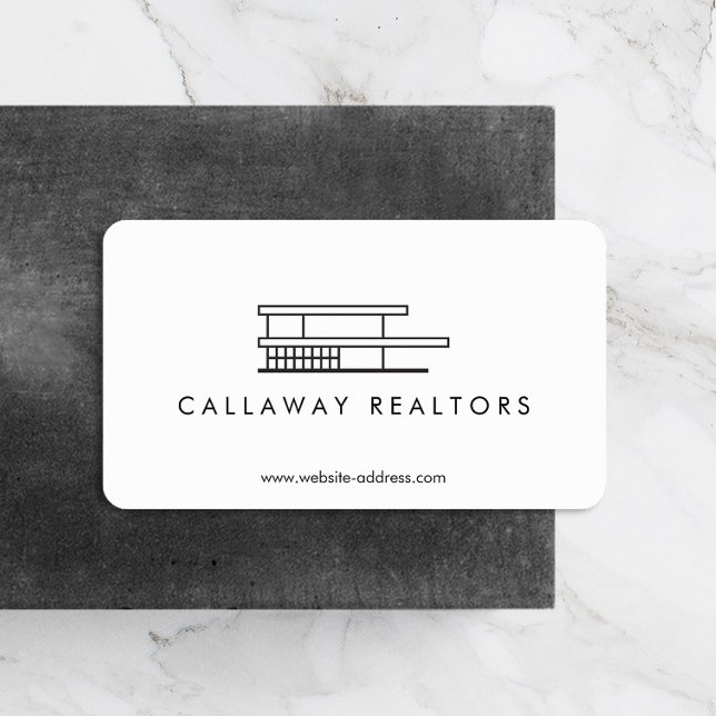 Unique Modern Home Logo Real Estate Business Card (Creator Uploaded)