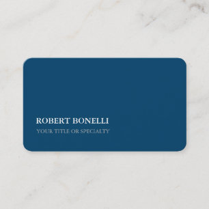 Unique Modern Indigo Dye Blue Stylish Minimalist Business Card