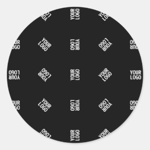 Unique Modern Logo Pattern Template   Black Classic Round Sticker