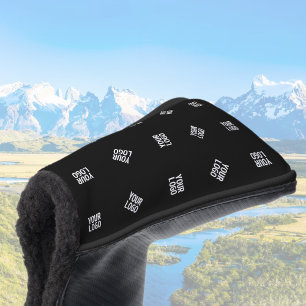 Unique Modern Logo Pattern Template Black Golf Head Cover